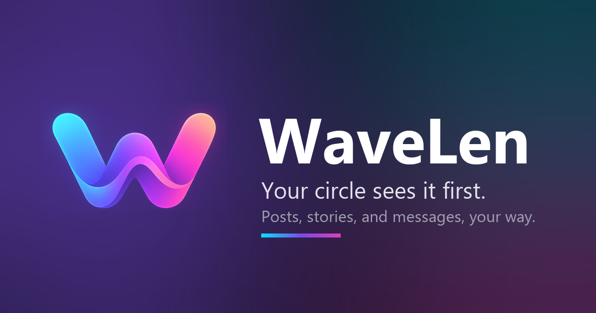 I built WaveLen, a social app where you choose who sees each post. Looking for honest feedback